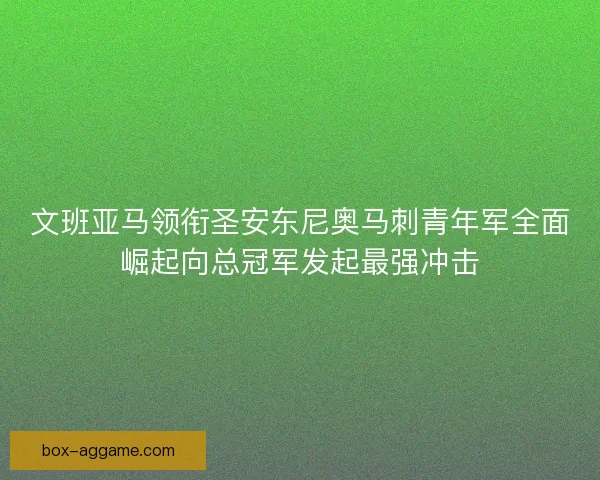 文班亚马领衔圣安东尼奥马刺青年军全面崛起向总冠军发起最强冲击